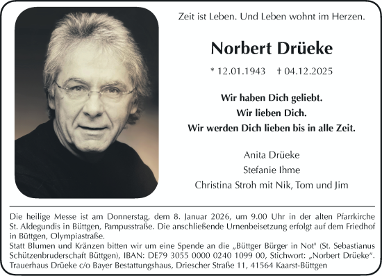 Traueranzeige von Norbert Drüeke von Rheinische Post