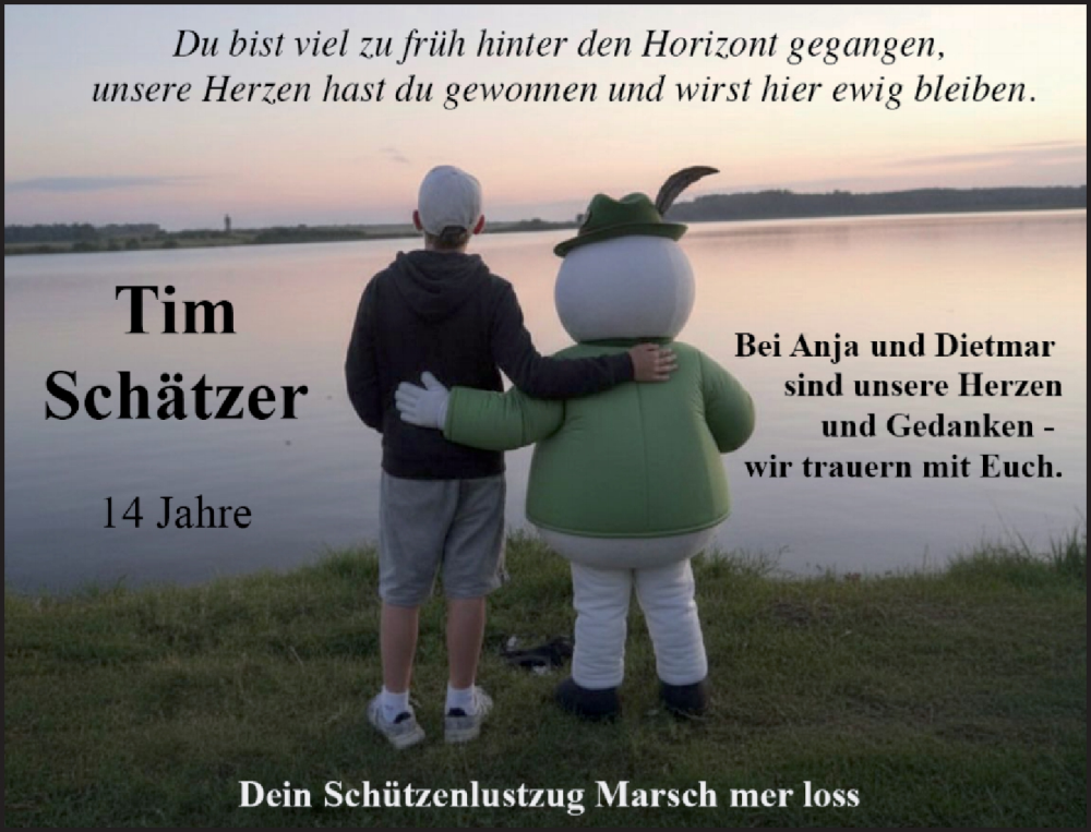  Traueranzeige für Tim Schätzer vom 06.12.2025 aus Rheinische Post