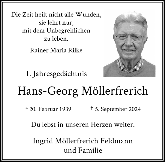 Traueranzeige von Hans-Georg Möllerfrerich von Rheinische Post