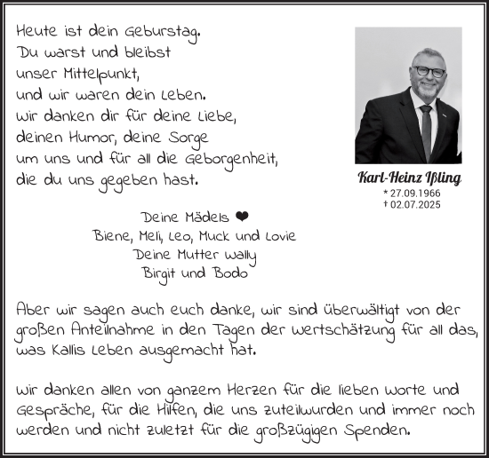 Traueranzeige von Karl-Heinz Ißling von Rheinische Post