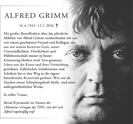 Traueranzeige von Alfred Grimm von Rheinische Post