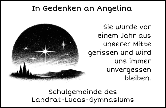 Traueranzeige von Angelina  von Rheinische Post