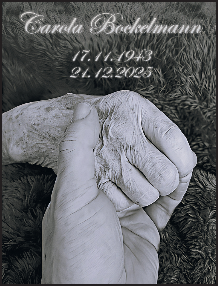 Traueranzeige für Carola Bockelmann vom 10.01.2026 aus Rheinische Post